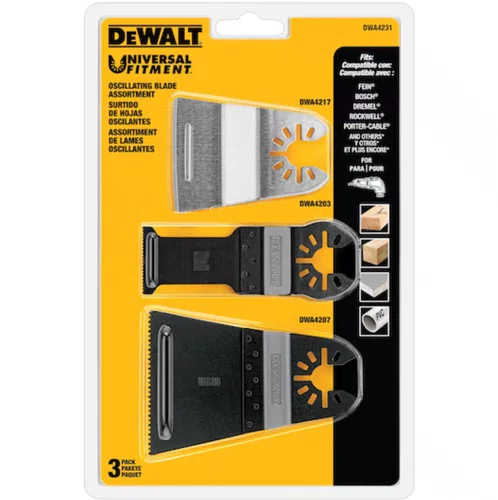 Kit Corte Multicortadora Oscilante 3 Peças Dewalt Dwa4231