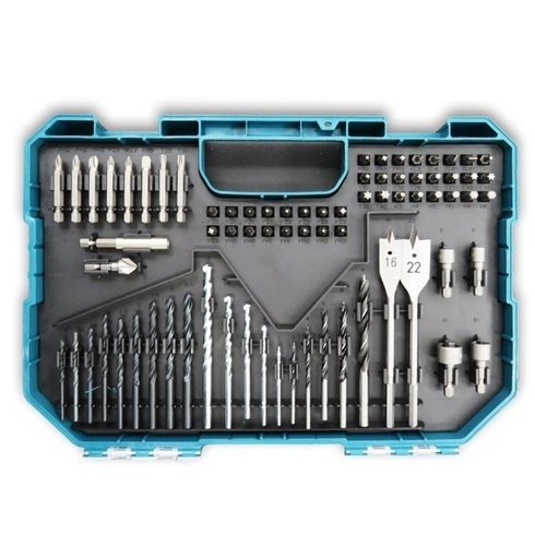 KIT DE ACESSORIOS C/75 PCS + MALETA TRANSPARENTE MAKITA