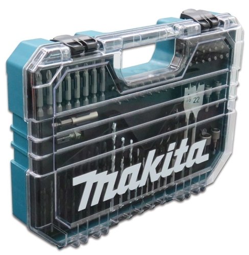 KIT DE ACESSORIOS C/75 PCS + MALETA TRANSPARENTE MAKITA