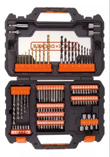 Kit Ferramentas Brocas Bits E Pontas 104 A7230 Black Decker