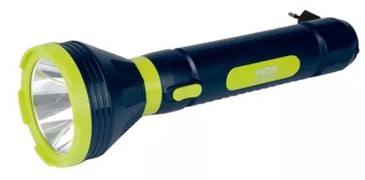 Lanterna Power Led 250 Lúmens Azul/Verde Recarregável 9183 -Mor