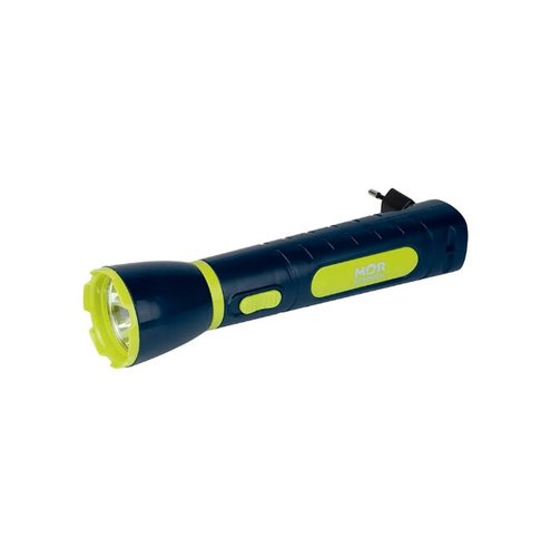 Lanterna Power Led 65 Lúmens Azul/Verde Recarregável 9181 -Mor