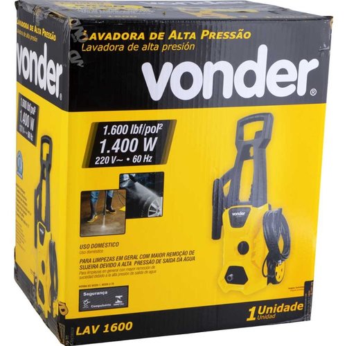 Lavadora de Alta Pressão 1.600lbs 306l/h LAV1600 220V -Vonder