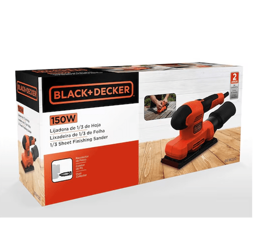 Lixadeira Orbital 1/3 De Folha 150w Black+decker 220 V