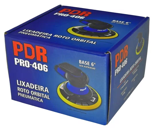 Lixadeira pneumatica roto orbital 6'' sem aspiração modelo PRO-406 PDR