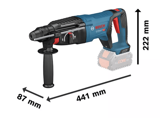 Martelete Perfurador GBH 18V-26 SDS-PLUS 18V 2,5J sem Carregador e Bateria BOSCH