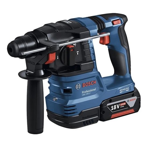 Martelete Rompedor 18V GBH 185-LI SB 1,9J 22MM com 02 Baterias 4ah + Carregador e Maleta -Bosch