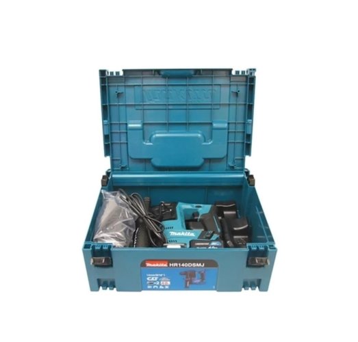 Martelete Rotativo a Bateria 12V HR140DSMJ 14MM +02 Baterias 4AH +Carregador Bivolt e Maleta -Makita