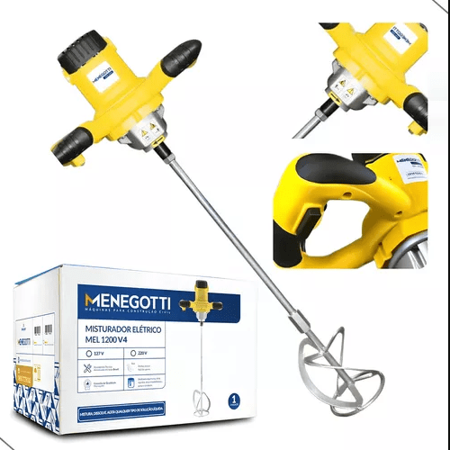 Misturador Elétrico De Argamassa e Tintas MEL-1200 1200W 220V -Menegotti