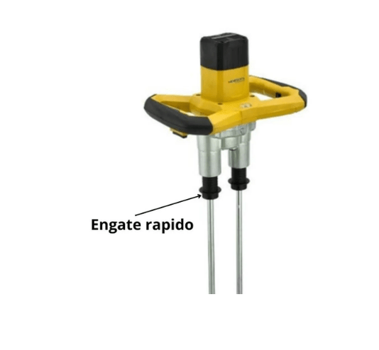 Misturador de Argamassa e Tinta Elétrico MEL-1800 700rpm 1.800W 220V Com Haste Dupla -Menegotti