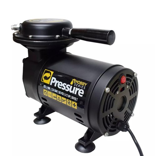 Motocompressor de Ar Direto Hobby Series 135L/min 50PSI Motor 1/2HP Bivolt -Pressure
