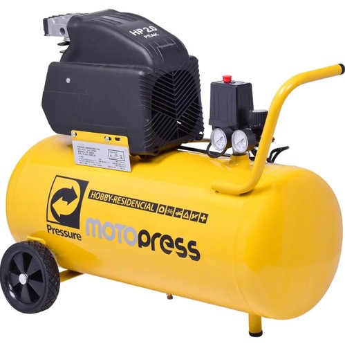 Motocompressor de Ar Motopress 8,2/50 116PSI Motor 2,0HP Com Rodas 220V -Pressure