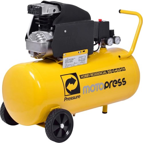 Motocompressor de Ar Motopress 8,2/50 116PSI Motor 2,0HP Com Rodas 220V -Pressure