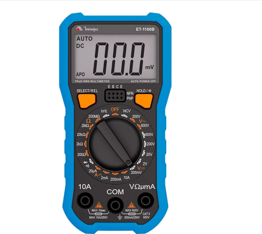 Multímetro Digital CAT II 600V True RMS com Detector de Tensão sem Contato MINIPA-ET-1100B