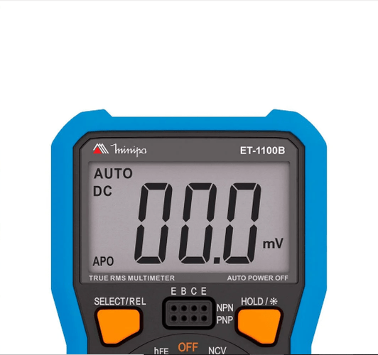 Multímetro Digital CAT II 600V True RMS com Detector de Tensão sem Contato MINIPA-ET-1100B