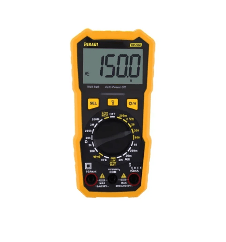 Multimetro Digital HM-1500 CAT III 600V com iluminação -Hikari
