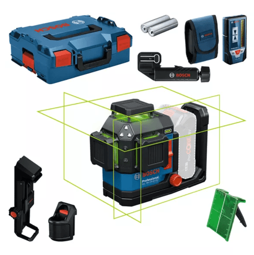 Nivel a Laser 360G GLL 120-33 G 240M Linhas Verdes de Chão + Pilha -Bosch