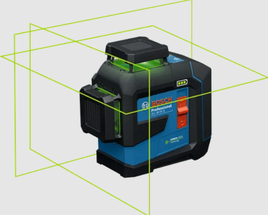 Nivel a Laser 360G GLL 80-33 G 160M Linhas Verdes de Chão + Receptor e Pilha -Bosch