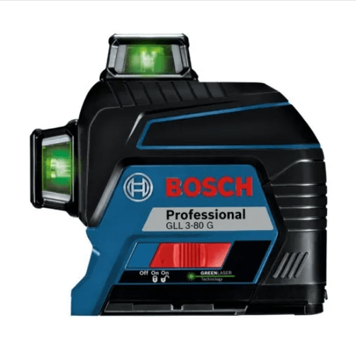 Nível a laser 3 linhas verdes com alcance de 30 m 360° - GLL 3-80 G