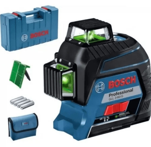 Nível a laser 3 linhas verdes com alcance de 30 m 360° - GLL 3-80 G