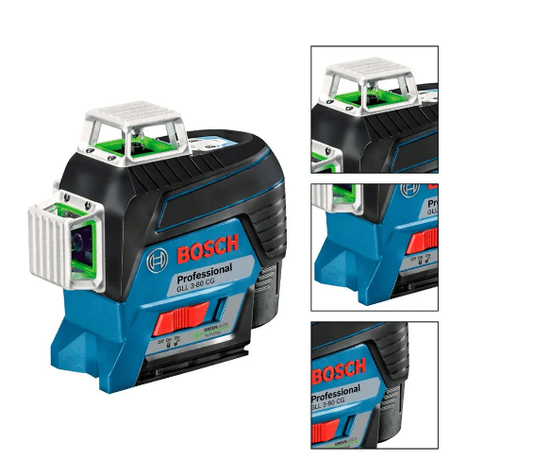 NIVEL A LASER GLL 3-80 CG 120M LINHAS VERDE COM RECEPTOR LR7