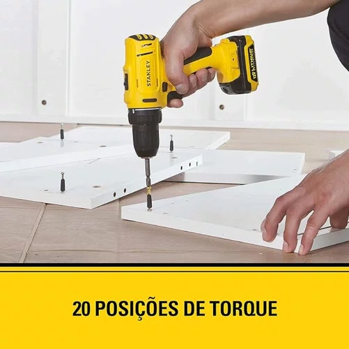 Parafusadeira de Impacto 12V 3/8'' SCH121S1K-BR +Kit Carregamento Bivolt e Maleta -Stanley