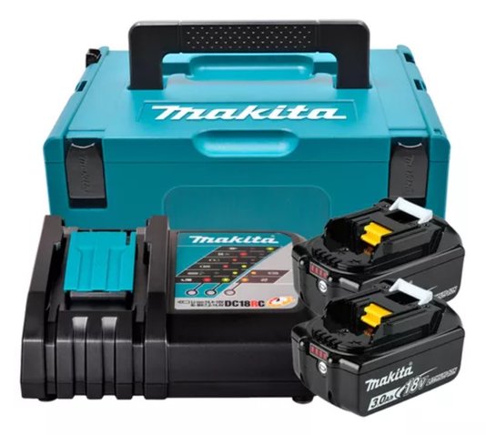 Parafusadeira de Impacto a Bateria 18V 1/2'' DHP485 60NM +Kit Carregamento e Maleta MAKPAC -Makita