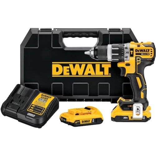 Parafusadeira de Impacto a Bateria 20V DCD796D2-BR 1/2'' 70NM + Kit Carregamento e Maleta -Dewalt
