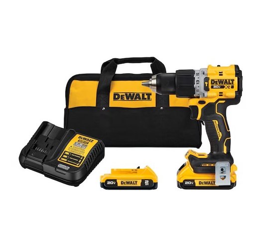 Parafusadeira de Impacto a Bateria 20V DCD805D2-BR 1/2" + Kit de Carregamento e Bolsa -Dewalt
