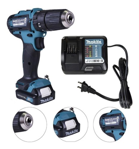 Parafusadeira Fura Concreto 12V Hp333dwyx3 Com 1 Bateria de 1.5Ah