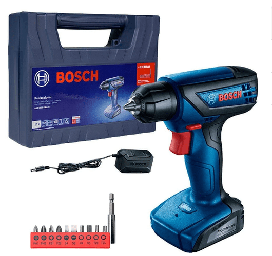 Parafusadeira Furadeira GSR 1000 a Bateria 12V Lítio com Maleta - BOSCH