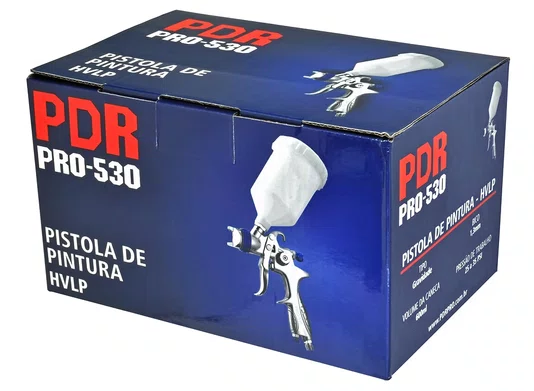 Pistola gravidade 1,3MM HVPL modelo PRO-530 caneca 600ML PDR Pistola gravidade 1,3MM HVPL modelo PRO-530 caneca 600ML PDR