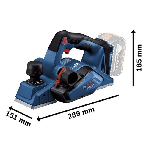 Plaina a Bateria 18V GHO 185-LI  82MM Sem Bateria e Carregador -Bosch