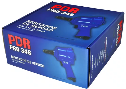 Rebitador pneumatico para rebite aluminio até 3/16 (4,8MM) modelo PRO-348 PDR