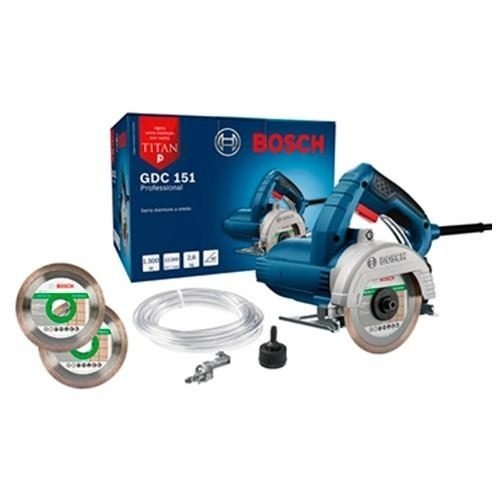 Serra Mármore 1500W Bosch TITAN GDC 151 220V + 2 discos