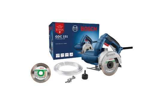SERRA MARMORE 1500W TITAN GDC 151 COM MALETA DISCO E CHAVE