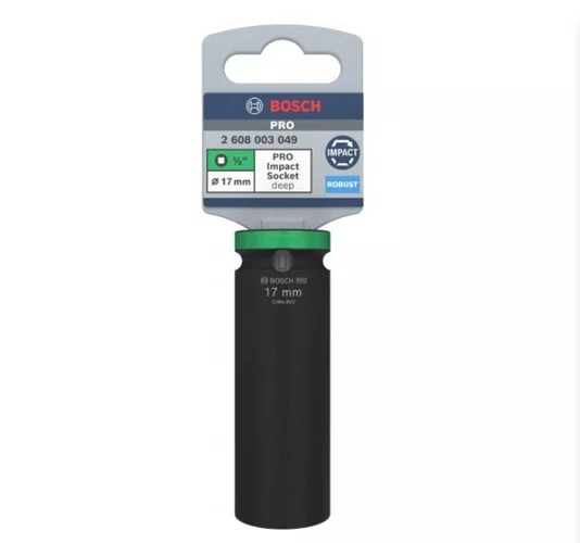 Soquete impacto 1/2'' 17mm sextavado longo 2608003049 Bosch