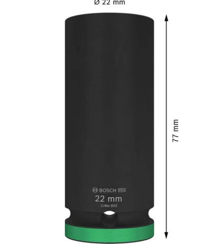 Soquete impacto 1/2'' 22mm sextavado longo 2608003053 Bosch