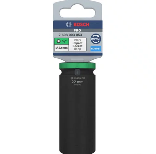 Soquete impacto 1/2'' 22mm sextavado longo 2608003053 Bosch