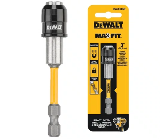 Suporte de Pontas 3 em 1 com Encaixe Magnético Ideal para Fixação e Perfuração DWAF3HLDMF Dewalt