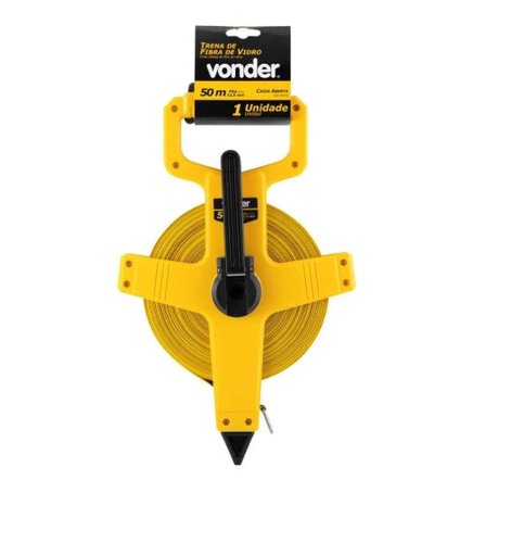 Trena Longa Fita de fibra de vidro 50 metros Com Manivela 3869503050 -Vonder