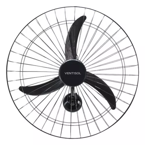 Ventilador de Parede 60cm 200W Preto Bivolt -Ventisol