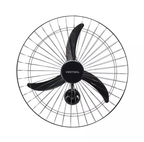 Ventilador de Parede 60cm 200W Preto Bivolt -Ventisol