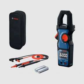 Alicate Amperimetro GMC 600-15 600A AC/DC CAT III 600V +Pilhas e Bolsa -Bosch Alicate Amperimetro GMC 600-15 600A AC/DC CAT III 600V +Pilhas e Bolsa -Bosch
