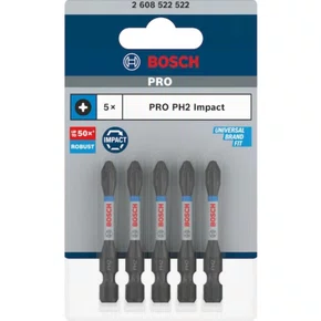 Bit Phillips PH2 55mm com 5 Peças Pro Impact -Bosch Bit Phillips PH2 55mm com 5 Peças Pro Impact -Bosch