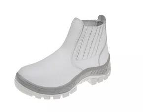 Botina microfibra Branca CA 31396 com biqueira PVC N° 43 - Marluvas Botina microfibra Branca CA 31396 com biqueira PVC N° 43 - Marluvas