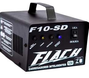 Carregador De Bateria Automático 12v Flach F10-sd Carregador De Bateria Automático 12v Flach F10-sd