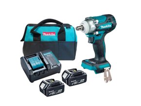 Chave de Impacto a Bateria 18V DTW300 330NM + Kit Carregamento Bivolt e Bolsa -Makita Chave de Impacto a Bateria 18V DTW300 330NM + Kit Carregamento Bivolt e Bolsa -Makita