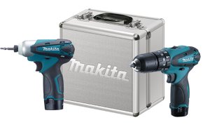 Combo Parafusadeira 12V HP330D + TD090D + Maleta Aluminio Dk1493