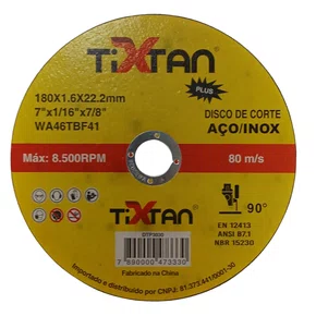 Disco de Corte 7'' X 1.6MM DTP3030 Tixtan Plus